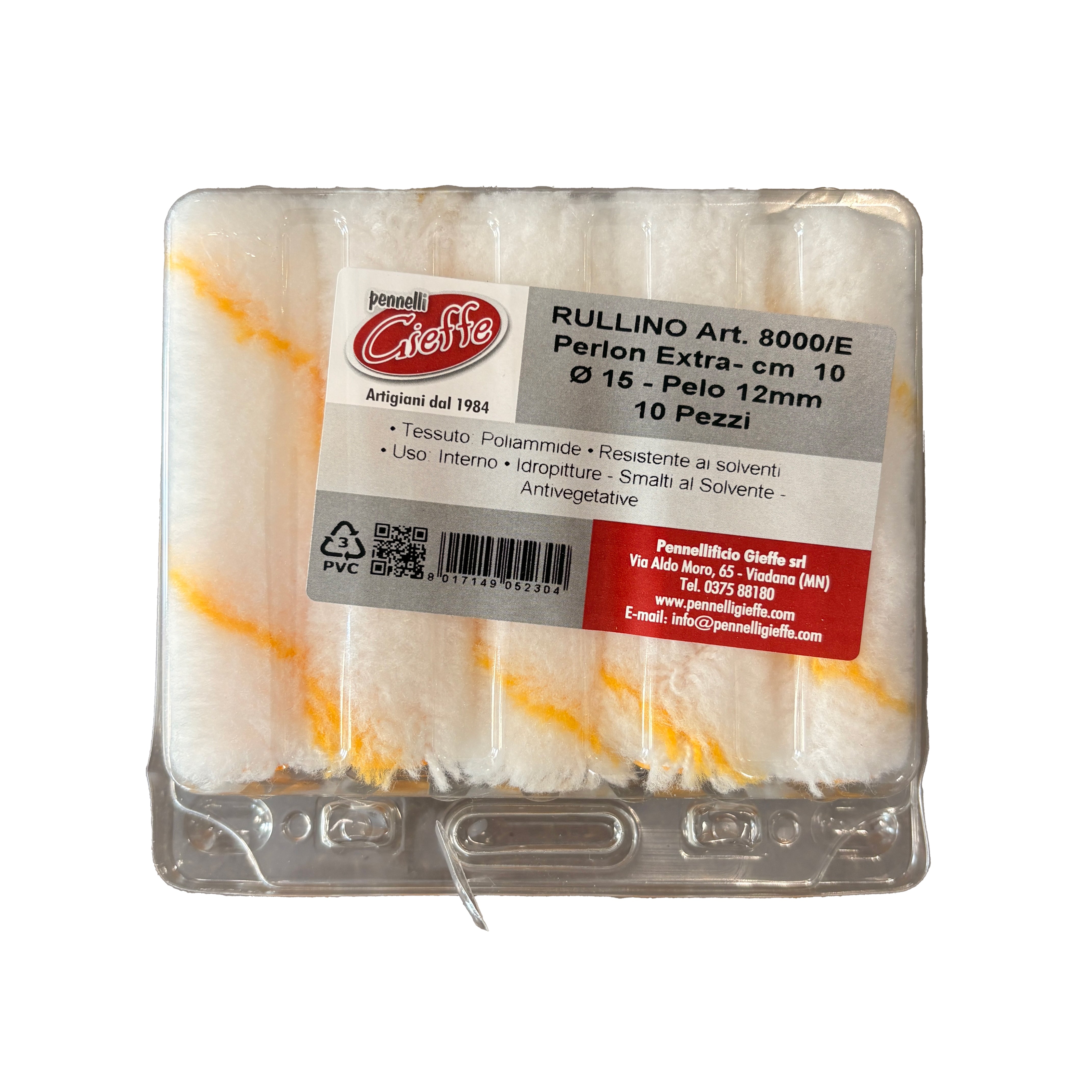 SCATOLA 10pz/10cm RULLINO PERLON EXTRA